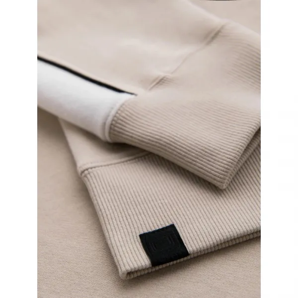 Pánsky sveter OMBRE Sweatshirt OM-SSNZ-0225 V-2 beige