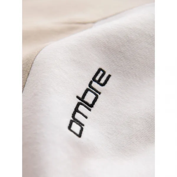 Pánsky sveter OMBRE Sweatshirt OM-SSNZ-0225 V-2 beige