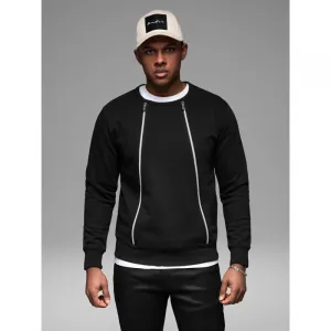 Pánsky sveter OMBRE Sweatshirt OM-SSNZ-0187 V-1 black