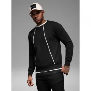 Pánsky sveter OMBRE Sweatshirt OM-SSNZ-0187 V-1 black