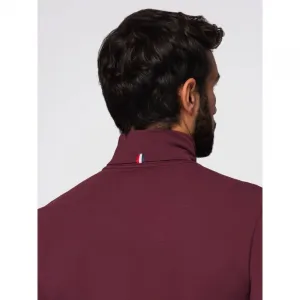 Pánske tričko s dlhým rukávom OMBRE Longsleeve OM-LSCL-0130 V-6 burgundy