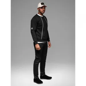 Pánsky sveter OMBRE Sweatshirt OM-SSNZ-0187 V-1 black