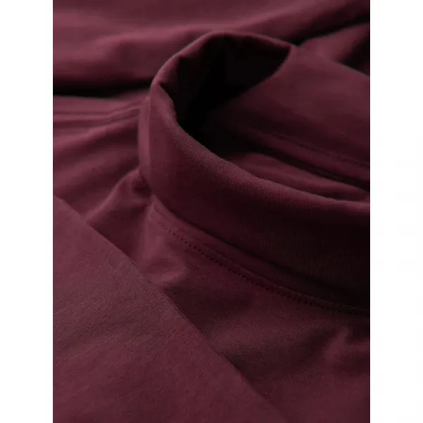 Pánske tričko s dlhým rukávom OMBRE Longsleeve OM-LSCL-0130 V-6 burgundy