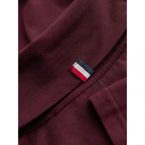 Pánske tričko s dlhým rukávom OMBRE Longsleeve OM-LSCL-0130 V-6 burgundy