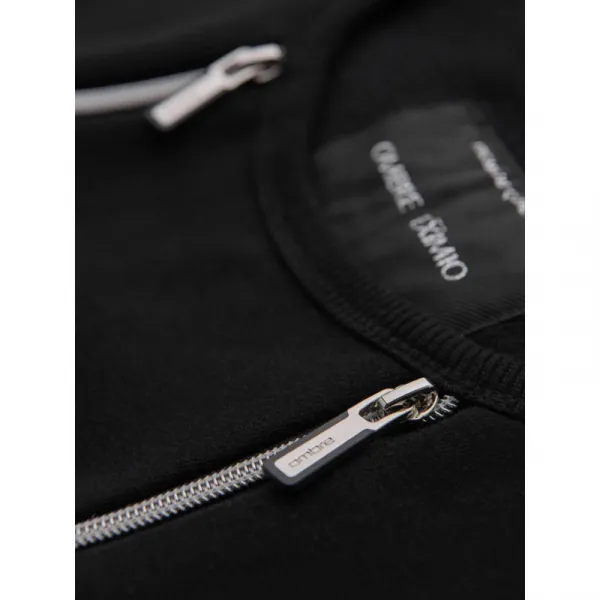 Pánsky sveter OMBRE Sweatshirt OM-SSNZ-0187 V-1 black