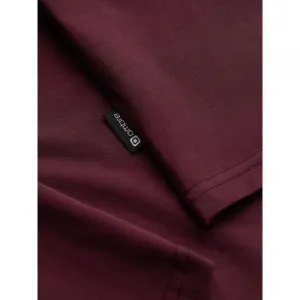 Pánske tričko s dlhým rukávom OMBRE Longsleeve OM-LSCL-0130 V-6 burgundy
