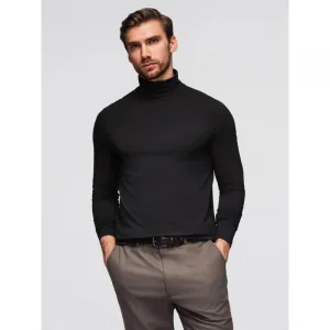 Pánske tričko s dlhým rukávom OMBRE Longsleeve OM-LSCL-0130 V-1 black