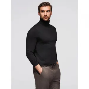 Pánske tričko s dlhým rukávom OMBRE Longsleeve OM-LSCL-0130 V-1 black