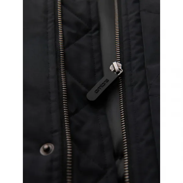 Pánska bunda s kapucňou OMBRE Jacket OM-JAPJ-0313 V-6 black