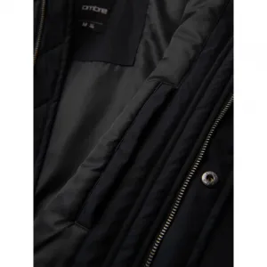 Pánska bunda s kapucňou OMBRE Jacket OM-JAPJ-0313 V-6 black