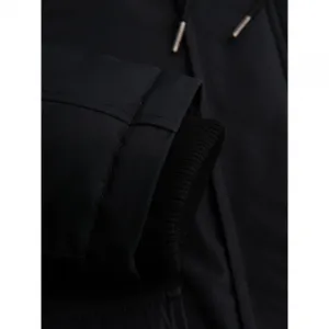 Pánska bunda s kapucňou OMBRE Jacket OM-JAPJ-0313 V-6 black
