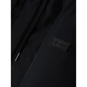 Pánska bunda s kapucňou OMBRE Jacket OM-JAPJ-0313 V-6 black