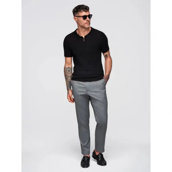 Pánske polo tričko s krátkym rukávom OMBRE T-shirt OM-POSS-0158 V-2 black