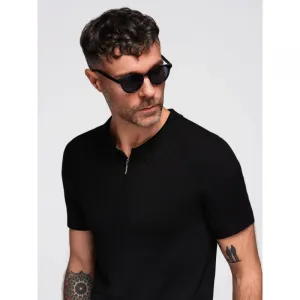 Pánske polo tričko s krátkym rukávom OMBRE T-shirt OM-POSS-0158 V-2 black