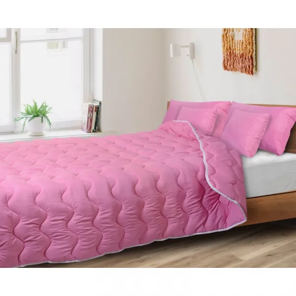 JAKS Celosezónny antialergický paplón + 2 vankúše ružový Rozmer paplóna: 140 x 200 cm