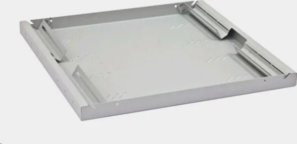 TRITON Regál s perforáciou 19", 1U/450 mm, nosnosť 80 kg, čierny