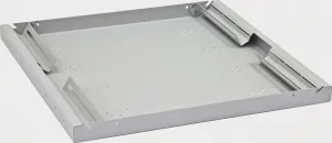 TRITON Regál s perforáciou 19", 1U/450 mm, nosnosť 80 kg, sivý