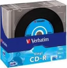 VERBATIM CD-R(10-Pack)Slim/Vinyl/DLP/52x/700MB