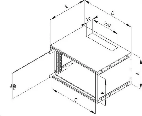 19" jednodielny rack TRITON 9U/400 mm - FLAT PACK