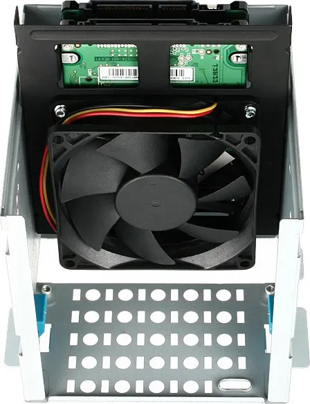 AXAGON RHD-225, kovový rám pre 2x 2.5" HDD/SSD do 3.5" poloha, montáž ventilátora
