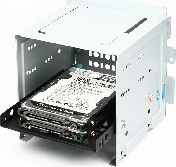 AXAGON RHD-225, kovový rám pre 2x 2.5" HDD/SSD do 3.5" poloha, montáž ventilátora