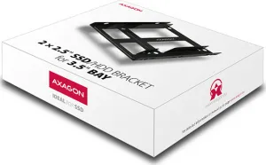 AXAGON RHD-225, kovový rám pre 2x 2.5" HDD/SSD do 3.5" poloha, montáž ventilátora