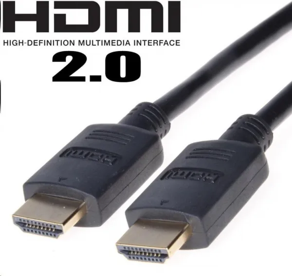 PremiumCord HDMI 2.0 Vysokorýchlostný + ethernetový kábel, pozlátené konektory, 0,5 m