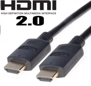 PremiumCord HDMI 2.0 Vysokorýchlostný + ethernetový kábel, pozlátené konektory, 0,5 m