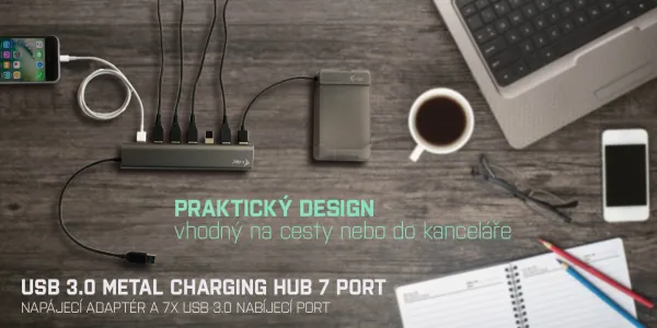 i-tec iTec USB 3.0 Rozbočovač 7-portový so sieťovým napájaním