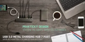 i-tec iTec USB 3.0 Rozbočovač 7-portový so sieťovým napájaním