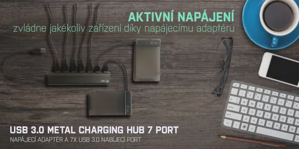 i-tec iTec USB 3.0 Rozbočovač 7-portový so sieťovým napájaním
