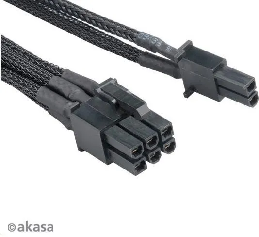 Predlžovací kábel AKASA FLEXA V8 k 8pin VGA PSU, 40cm