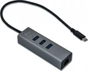 i-tec iTec USB-C Metal 3-portový HUB s adaptérom Gigabit Ethernet