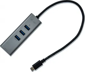 i-tec iTec USB-C Metal 3-portový HUB s adaptérom Gigabit Ethernet