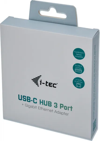 i-tec iTec USB-C Metal 3-portový HUB s adaptérom Gigabit Ethernet