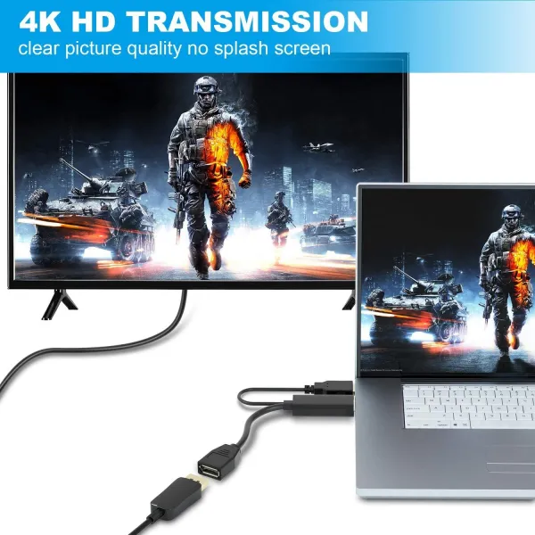 Adaptér PREMIUMCORD HDMI na DisplayPort s napájacím zdrojom