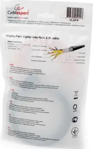 GEMBIRD CABLEXPERT Kábel digitálneho rozhrania DisplayPort 1,8 m