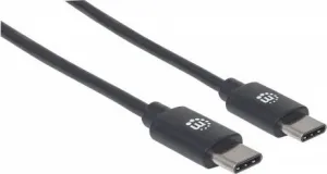 MANHATTAN Hi-Speed USB-C kábel, Type-C Male to Type-C Male, 2 m, čierny