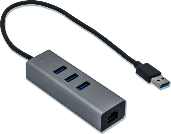 i-tec iTec USB 3.0 Kovový HUB 3 porty + adaptér Gigabit Ethernet