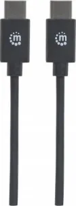 MANHATTAN Hi-Speed USB-C kábel, Type-C Male to Type-C Male, 2 m, čierny
