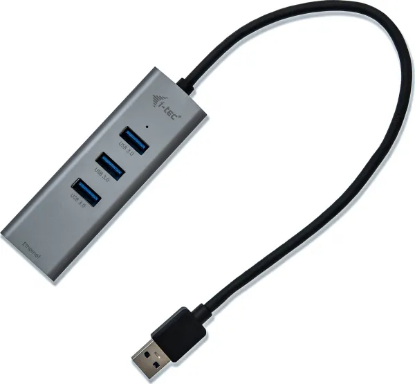i-tec iTec USB 3.0 Kovový HUB 3 porty + adaptér Gigabit Ethernet