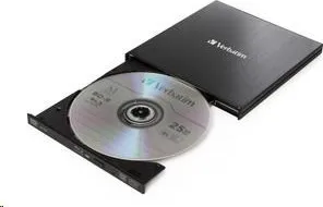 VERBATIM Slimline Blu-ray Rewriter USB 3.0 Bezplatný BR disk 25 GB (CD DVD BD Mdisc)