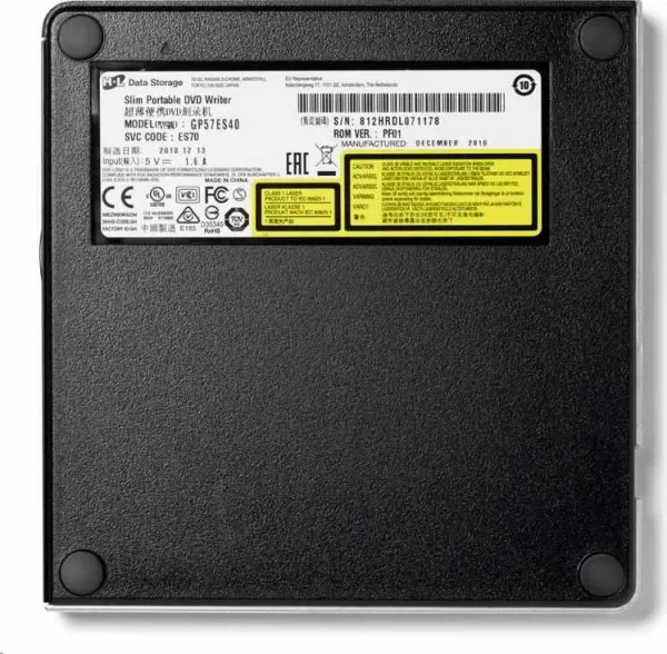 Hitachi-LG HITACHI LG - externá mechanika DVD-W/CD-RW/DVD±R/±RW/RAM GP57ES40, Slim, Silver, box+SW