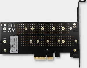 AXAGON PCEM2-D, PCIe x4 - M.2 NVMe M-key + SATA B-key slot adaptér, vrátane. LP