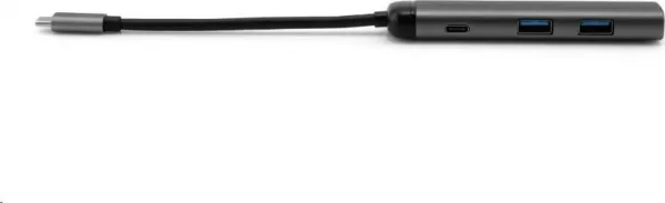 VERBATIM 49140 Multiportový HUB USB-C, 2x USB 3.0, 1x USB-C, HDMI, šedý dok