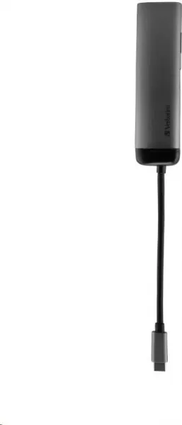 VERBATIM 49140 Multiportový HUB USB-C, 2x USB 3.0, 1x USB-C, HDMI, šedý dok