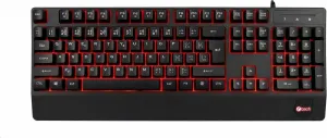 C-TECH Klávesnice KB-104BK, USB, 3 barvy podsvícení, černá, CZ/SK