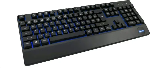 C-TECH Klávesnice KB-104BK, USB, 3 barvy podsvícení, černá, CZ/SK