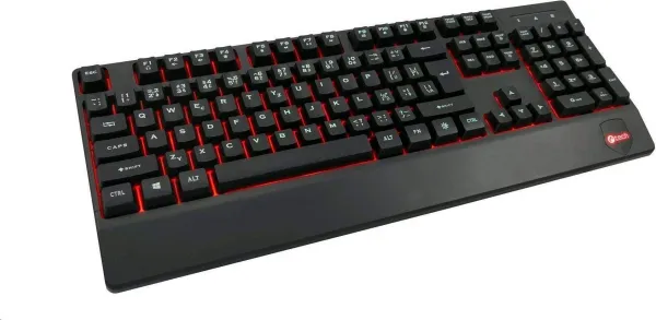 C-TECH Klávesnice KB-104BK, USB, 3 barvy podsvícení, černá, CZ/SK