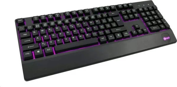 C-TECH Klávesnice KB-104BK, USB, 3 barvy podsvícení, černá, CZ/SK